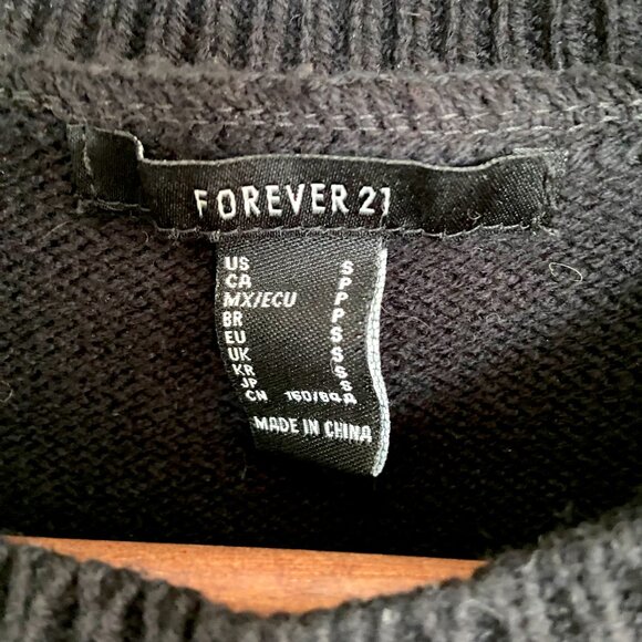 Forever 21 Smiley Face Psychedelic Cropped Sweater Vest - S - Picture 3 of 6